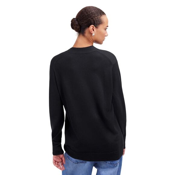 Madewell Merino Wool Black Cardigan XS NWT | Soft Fair Trade Button Down Sweater - Picture 3 of 8